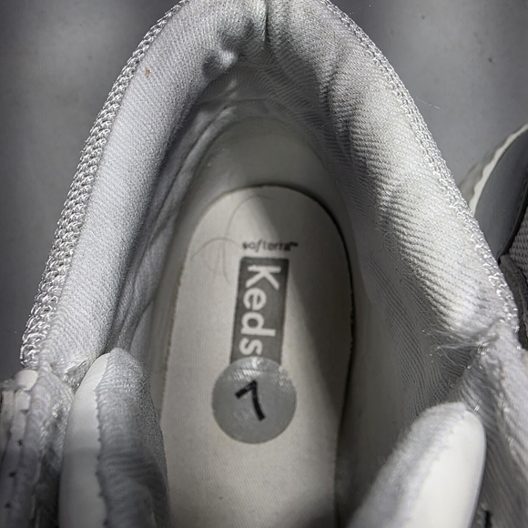 Keds White Leather 80s Hightop‎ Barbie Style Sneakers Women's 7 - Picture 7 of 9